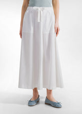 GONNA LUNGA IN POPELINE BIANCO - WHITE | DEHA