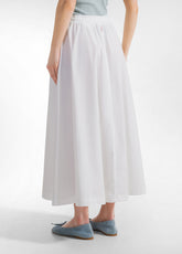 GONNA LUNGA IN POPELINE BIANCO - WHITE | DEHA