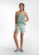 POPLIN DRAWSTRING BERMUDA - GREEN - Bermuda shorts - Outlet | DEHA