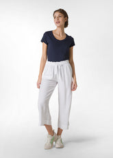 T-SHIRT FLAMMÈ CON SCOLLO A V BLU - DEHA ESSENTIALS | DEHA