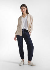 CREPE VISCOSE JOGGER PANTS - BLUE - Pants - Outlet | DEHA