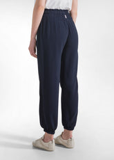 PANTALONE JOGGER IN VISCOSA CREPE BLU - BLUE NIGHT | DEHA
