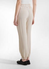 PANTALONE JOGGER IN VISCOSA CREPE BEIGE - BEIGE | DEHA