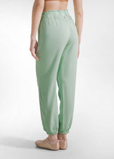 CRÊPE VISKOSE JOGGER-HOSE - GRUEN - WATER GREEN | DEHA