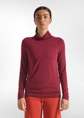 MAGLIETTA COLLO ALTO MISTO CASHMERE ROSSO - Top & T-Shirts - Outlet | DEHA