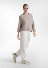 PANTALONI IN VELLUTO STRETCH BIANCO - DEHA ESSENTIALS | DEHA