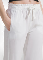 PANTALONI CROP IN LYOCELL BIANCO - WHITE | DEHA