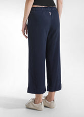 Cropped Trousers In Lyocell - Blue - BLUE NIGHT | DEHA