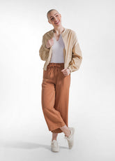 TENCEL CROP PANTS - BROWN - Pants - Outlet | DEHA