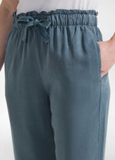 PANTALONE JOGGER IN TWILL TENCEL BLU - TEAL BLUE | DEHA