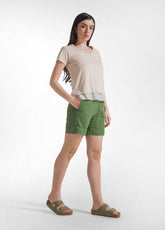 TWILL TENCEL SHORTS - GREEN - Bermuda shorts - Outlet | DEHA