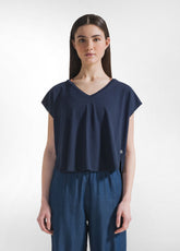 T-SHIRT LOOSE-FIT IN JERSEY ORGANICO BLU - BLUE NIGHT | DEHA