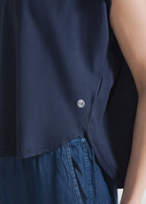 T-SHIRT LOOSE-FIT IN JERSEY ORGANICO BLU - BLUE NIGHT | DEHA