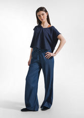 Organic Jersey Loose-Fit T-Shirt - Blue - DEHA ESSENTIALS | DEHA