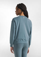 FELPA ORGANICA GIROCOLLO BLU - TEAL BLUE | DEHA