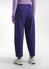 PANTALONI BALLOON IN GABARDINA STRETCH VIOLA - Pantaloni - Outlet | DEHA