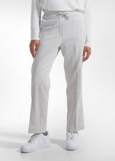 GERADE HOSE AUS GRAUEM STRETCH-GABARDINE - ICE GREY | DEHA