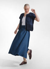 DENIM LYOCELL LONG SKIRT - BLUE - Dresses, skirts, and suits - Outlet | DEHA