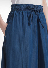 DENIM LYOCELL LONG SKIRT - BLUE - Dresses, skirts, and suits - Outlet | DEHA