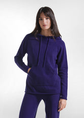 MAGLIA GIROCOLLO DI COTONE CON CAPPUCCIO VIOLA - DEEP PURPLE | DEHA