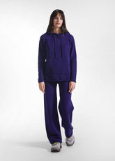 MAGLIA GIROCOLLO DI COTONE CON CAPPUCCIO VIOLA - DEEP PURPLE | DEHA