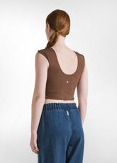 LEGGINGS AUS RECYCELTER MIKROFASER - BRAUN - COFFEE BROWN | DEHA