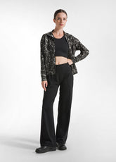 PANTALONE GAMBA DRITTA IN MICROFIBRA RICICLATA NERO - BLACK | DEHA