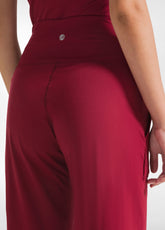 PANTALONE GAMBA DRITTA IN MICROFIBRA RICICLATA ROSSO - CORDOVAN RED | DEHA