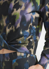 KAPUZENSWEATSHIRT AUS MODAL MIT KNOTEN - BLAU - WATERCOLOR BLUE | DEHA