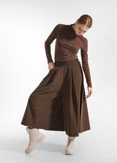 T-SHIRT COLLO ALTO MARMORIZZATA MARRONE - Top & T-Shirts - Outlet | DEHA