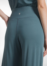 RECYCLED MICROFIBRE STRAIGHT PANTS - BLUE - TEAL BLUE | DEHA