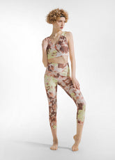 REGGISENO SPORTIVO IN MICROFIBRA RICICLATA STAMPATO MARRONE - FLORAL BROWN | DEHA