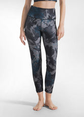 ALLOVER RECYCLED MICROFIBRE LEGGINGS - BLUE - FLORAL BLUE | DEHA