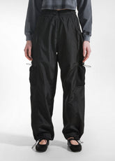 PANTALONE BALLOON IN NYLON NERO - BLACK | DEHA