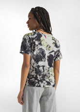 T-SHIRT ALLOVER - GREY - FLORAL BLACK | DEHA
