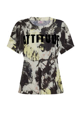 T-SHIRT ALLOVER - GREY - FLORAL BLACK | DEHA