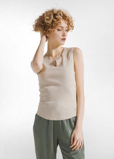 RIBBED TANK TOP - BEIGE - Tops & sports bras - Outlet | DEHA