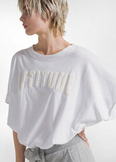 FADED WIDE T-SHIRT - WHITE - WHITE | DEHA