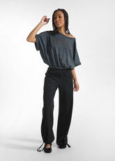 T-SHIRT AMPIA FFETTO SFUMATO NERO - BLACK | DEHA