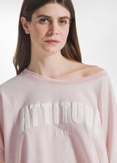 T-SHIRT AMPIA FFETTO SFUMATO ROSA - CORAL PINK | DEHA
