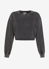 MARBLED JERSEY SWEATSHIRT - BLACK - BLACK | DEHA