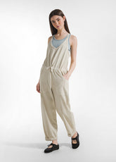 OVERALL AUS MARMORIERTE JERSEY - BEIGE - BEIGE | DEHA