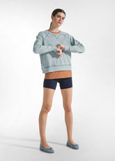 FELPA ORGANICA EFFETTO SFUMATO BLU - TEAL BLUE | DEHA