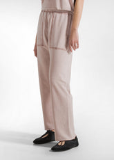 PANTALONE IN FELPA ORGANICA EFFETTO SFUMATO MARRONE - AMBER BROWN | DEHA