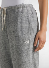 SLUB FLEECE JOGGER PANTS - GREY - MEDIUM GREY MELANGE | DEHA