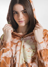 FLOWER ALLOVER FULL-ZIP HOODIE - BROWN - Knitwear - Outlet | DEHA