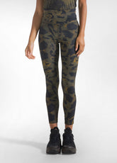BROWN PRINTED STRETCH MICROFIBER LEGGINGS - BROWN ANIMALIER | DEHA