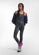 LEGGINGS IN MICROFIBRA STRETCH STAMPATI NERO - Leggings & Pantaloni sportivi - Outlet | DEHA