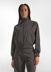 TECHNICAL FABRIC SWEATSHIRT WITH BROWN ZIP - Jacket - Outlet | DEHA