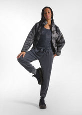 BLACK MALTINTO EFFECT TEDDY JACKET - BLACK | DEHA